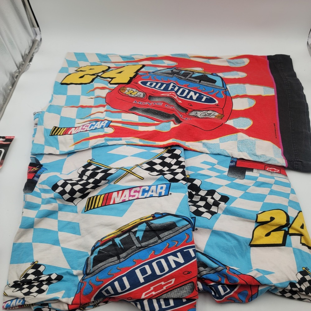 Vintage 2002 NASCAR Jeff Gordon 24 Jersey Twin Sheet Set DuPont Monte Carlo